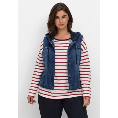 Abbildung von Sheego Weste, Damen, Größe: 50, Blue denim