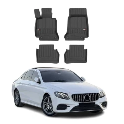 Abbildung von OMAC Gummi Fußmatten kompatibel mit Mercedes E Klasse W213 S213 2016 2024 Premium TPE 4X