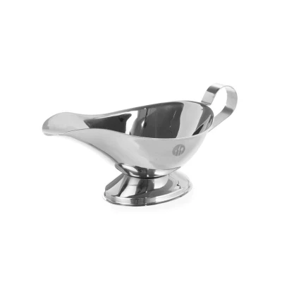 Abbildung von HENDI Sauciere 280 ml 20 x 10 10,5 cm Edelstahl mit Fuß, Soßenkännchen