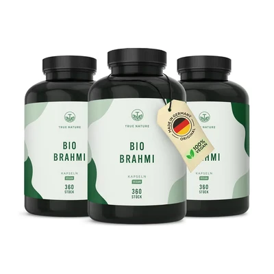 Abbildung von Bio Brahmi Kapseln Gedächtniskraut mit Bacosiden Vegan 1080 St