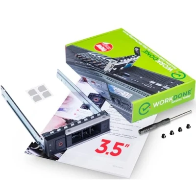 Abbildung von WORKDONE 3,5 Zoll Hard Drive Caddy Festplattenrahmen kompatibel für Dell PowerEdge Server 14. Generation R340 R440 R540 R640 R740 R740xd2 R6415 R7415 R7425 X7K8W Halterung Gehäuseträger