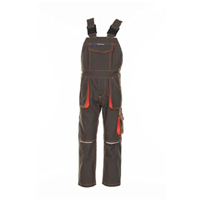 Abbildung von Planam Junior Kinder Latzhose Oliv orange Modell 6122 Größe 98 104