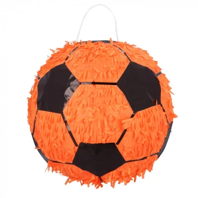 Abbildung von Orange Fußball Pinata 3D Ø 30 cm