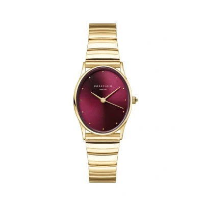 Abbildung von Rosefield THE OVAL MOP Uhr, Damen, Größe: One Size, Gold burgundy