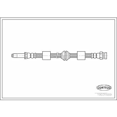 Abbildung von CORTECO 19031689 Bremsschläuche Vorderachse 499 FORD: Galaxy Mk1 MPV