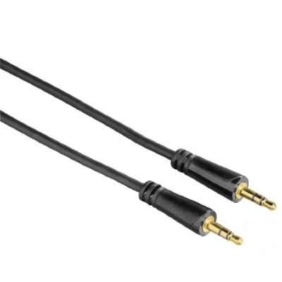 Abbildung von Hama AUX Kabel 3,5mm Klinke 5m Schwarz Audio Kabel, 3,5 mm Klinke, (500 cm), für Handy Smartphone Tablet PC MP4 MP3 Player CD
