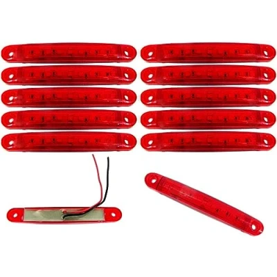 Abbildung von Formplas 10x 9 SMD LED Begrenzungsleuchten Rot 12V 24V Positionsleuchten LKW Anhänger