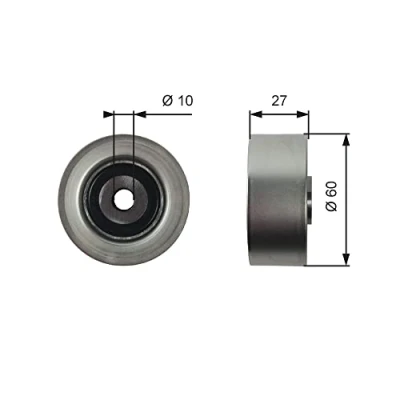 Abbildung von GATES T36392 Umlenkrolle FleetRunner Micro V Stretch Fit PEUGEOT: 206 Schrägheck, CITROËN: Xsara Picasso