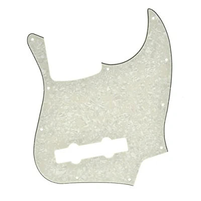 Abbildung von Dopro 5 Saiten Jazz Bass Pick Guard J Scratch Plate for USA/Mexican Fender String Aged Pearl