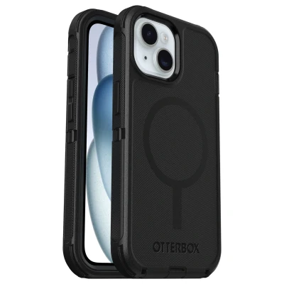 Abbildung von OtterBox Defender Series MagSafe Hülle für iPhone 15/iPhone 14/iPhone 13, stoßfest, sturzsicher, extrem robust, Schutzhülle, 7X getestet nach Militärstandard, Schwarz