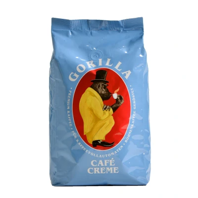 Abbildung von Gorilla Kaffeemaschine mit Mahlwerk Kaffee Café Creme 1kg Kaffeebohnen., Bohnen, Nach deutschem Geschmack geröstet