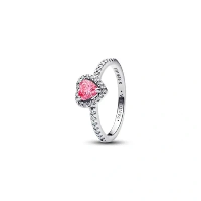 Abbildung von Pandora 198421C03 Damenring Erhabenes Herz Pink