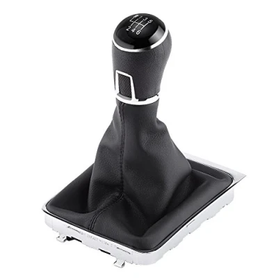 Abbildung von Qiilu 6 Speed ​​Car Gear Schaltknauf Stick Gaiter Boot Frame Kit für VW Passat B7 2011 2015