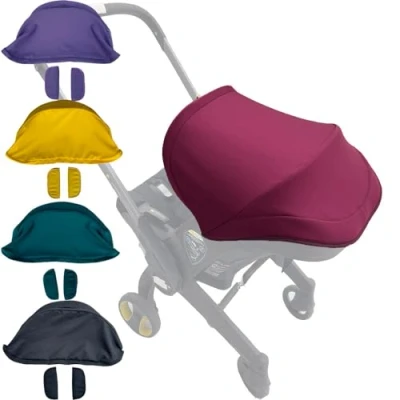 Abbildung von Brogtorl Kinderwagen Überdachung, Sonnenschirm Kompatibel mit Doona Autositz (Weinrot)