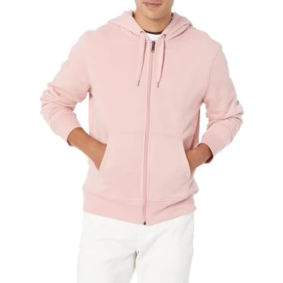 Abbildung von Amazon Essentials Herren Fleece Kapuzenpulli mit durchgehendem Reißverschluss (erhältlich in den Größen Big &amp; Tall), Rosa, XL