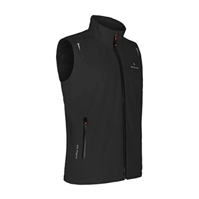 Abbildung von Bergson EGGEN Weste Herren Regenweste, Netzfutter, 12000 mm Wassersäule, Black [900], 52