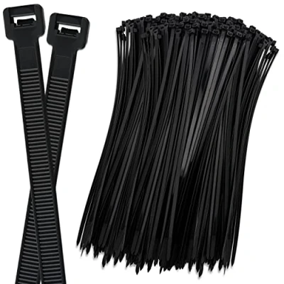 Abbildung von ISOLATECH 100Stk Kabelbinder schwarz UV beständig 150mm x 2,5mm Fixierung für Auto Fahrrad Computer Industrie Natur Outdoor Home Zubehör vielseitig langlebig zusammenhalten