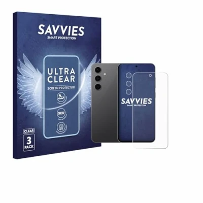 Abbildung von Savvies 6 Stück Schutzfolie für Samsung Galaxy S24 FE (Display+Kamera) Displayschutz Folie Ultra Transparent