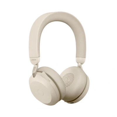 Abbildung von Jabra Evolve2 75 Wireless PC Headset mit 8 Mikrofon Technologie Dual Foam Stereo Kopfhörer moderner aktiver Geräuschunterdrückung, USB C Bluetooth Adapter und UC Kompatibilität Beige