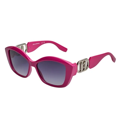 Abbildung von Karl Lagerfeld Damen KL6102S 525 Sonnenbrillen Injiziert Violett Grau Quadratisch Normal Schattiert