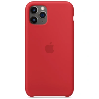 Abbildung von Apple iPhone 11 Pro Hülle Silikon Original Soft Case/Backcover Handyhülle Rot