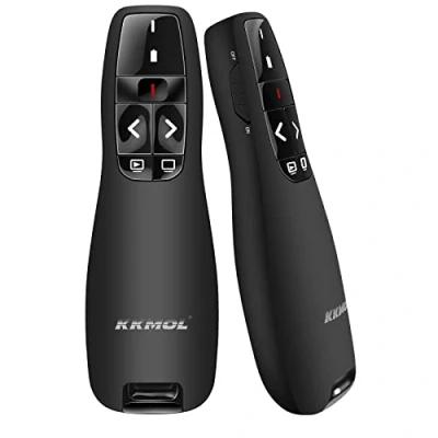 Abbildung von Wireless Presenter KKMOL Präsentationsfernbedienung, Powerpoint Fernbedienung, Pointer für Präsentationen, PPT Red Pointer, USB 2.4 GHz PPT/Windows XP/7/8/10/Mac OS/Linux