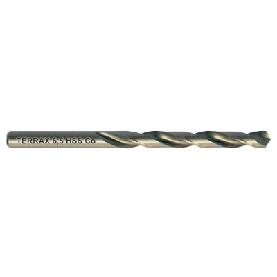 Abbildung von TERRAX by RUKO Spiralbohrer HSS CO5 6,5 mm in 10 er Kunstoffpack