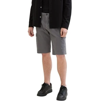 Abbildung von TOM Tailor Regular Shorts, Herren, Größe: 29, Grey structure print