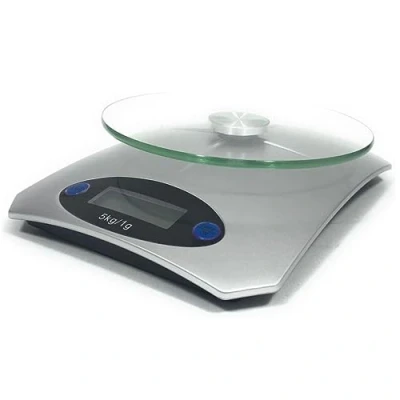 Abbildung von HI Küchenwaage digital 5kg Tragkraft mit Glasplatte