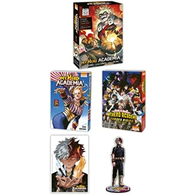Abbildung von My Hero Academia T34 Edition collector: Coffret avec jaquette alternative, l&#039;anime comics Heroes Rising, un stand acrylique, ex libri