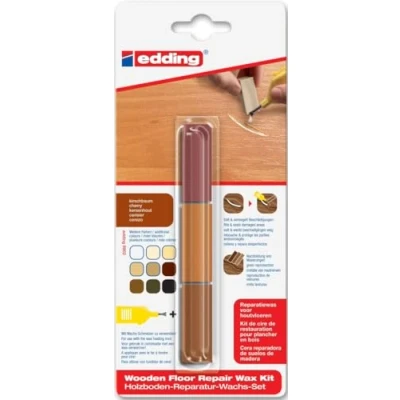 Abbildung von edding 5 x Holzboden Reparaturwachs 8902 Blisterverpackung Kirsch