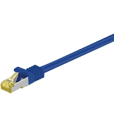 Abbildung von Goobay 92680 LAN Kabel 15meter doppelt geschirmt S FTP Netzwerkkabel CAT 7 15m mit 10 Gigabit RJ 45 Stecker Blau