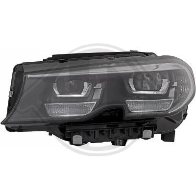 Abbildung von DIEDERICHS 1219981 Scheinwerfer links LED mit Tagfahrlicht (LED) für Rechtsverkehr Stellmotor LWR