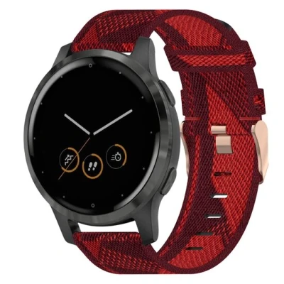 Abbildung von Garmin Venu 3s / Vivoactive 4s 2s Vivomove Forerunner 255s Segeltucharmband Rot