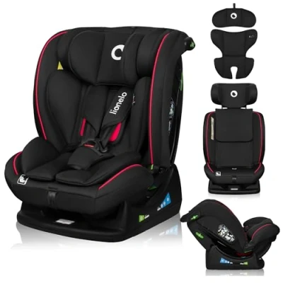 Abbildung von lionelo Autokindersitz AART i SIZE, ab: ab Geburt, bis: 12 Jahre, 0,00 kg, 50,00 (Autositz, Bedienungsanleitung, Verkleinerungseinsatz, Lendeneinsatz, Baby Card), SizeBreiter Anpassungsbereich Ein zusätzlicher Seitenschutz 4in1