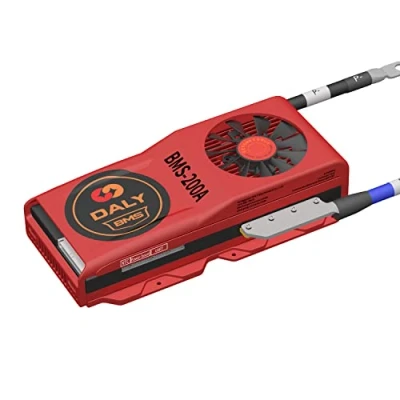 Abbildung von DALY Smart BMS LiFePO4 16S 48V Bluetooth PCB Batterieschutzplatine Batteriemanagementsystem mit Ausgleichskabeln und drahtlosem Modul für Lithium Eisen Phosphat(200A Fan)