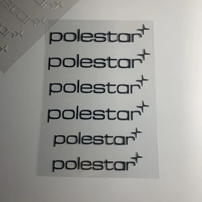Abbildung von Auto Emblem Logo Aufkleber für Volvo Polestar, Autoaufkleber Abziehbilder Zubehör Tuning Sticker,Bla ck