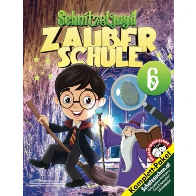 Abbildung von Zauberschule Schnitzeljagd Kindergeburtstag ab 6 Jahre: Kreativ geplante Schatzsuche mit dem Zauberlehrling zum Sofort Starten! Ideal für Halloween, Hexengeburtstag etc. (Bravo Schatzsuche)