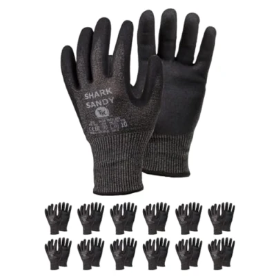 Abbildung von TK Gloves SHARK SANDY/Montage Handschuhe Schnittschutz/Größe 08, 12 Paar/Montagehandschuhe/Schnittfeste Arbeitshandschuhe