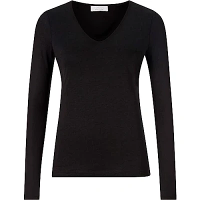 Abbildung von Rich &amp; Royal Longsleeve MIT V NECK Langarmshirt, Damen, Größe: 38, Black