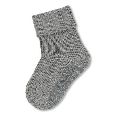 Abbildung von Sterntaler Fliesen Flitzer Umschlag Socken für Kinder, Größe: 23/24, Silber melange