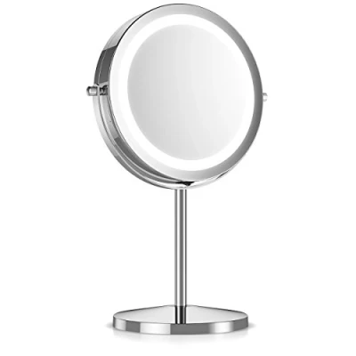 Abbildung von Navaris LED Lichtspiegel Kosmetikspiegel Make up Standspiegel 5x Vergrößerung (1 St)