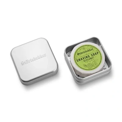 Abbildung von Störtebekker Rasierseife &amp; Seifendosen Set Seifendose Aluminium inkl. in verschiedenen Varianten Vegane Handgefertigt Seifenmanufaktur (Bergamotte)
