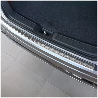 Abbildung von tuning art BL1023 Ladekantenschutz mit Abkantung passend für Mitsubishi Eclipse Cross FL, Farbe:Silber