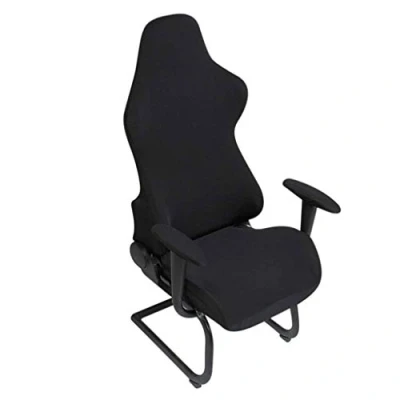 Abbildung von BTSKY Ergonomischer Büro /Computerstuhl Überzug, Dehnbare Polyester Bezüge zum Zurücklehnen, Rennen, Gaming Stuhl, Schwarz (kein Stuhl)