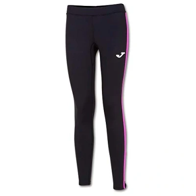 Abbildung von Joma Damen Kombi Basic Lange Sporthose, Schwarz/Rosa, L