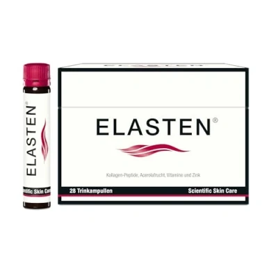 Abbildung von ELASTEN der studiengeprüfte Kollagen Komplex für strahlende Haut von innen Fältchen mildern Bindegewebe stärken Die N 1 aus Apotheke 28 Trink Ampullen à 25 ml