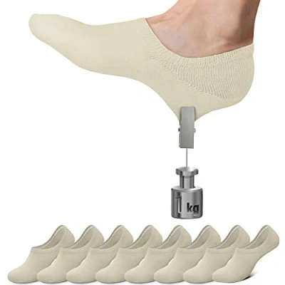 Abbildung von Falechay Sneaker Socken Damen Füsslinge Herren 8 Paar Sneakersocken Unsichtbare Beige 39 42