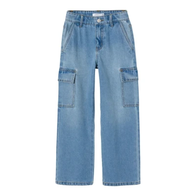 Abbildung von Name it Nkfrose WIDE Jeans Straight Leg für Kinder, Größe: 116, Light blue denim