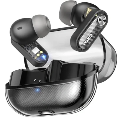 Abbildung von TOZO Crystal Pods Wireless Earbuds in Ear Bluetooth Kopfhörer Schwarz